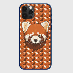 Чехол для iPhone 12 Pro Милая красная панда, цвет: 3D-тёмно-синий
