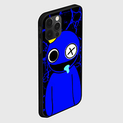 Чехол для iPhone 12 Pro Радужные друзья - персонаж Синий, цвет: 3D-черный — фото 2