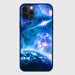 Чехол для iPhone 12 Pro Космос - планета и яркая звезда, цвет: 3D-черный