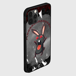 Чехол для iPhone 12 Pro Черный кролик вопит как сумасшедший, цвет: 3D-черный — фото 2