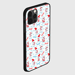 Чехол для iPhone 12 Pro Снеговики - hello, цвет: 3D-черный — фото 2