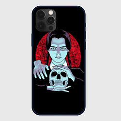 Чехол для iPhone 12 Pro Wednesday Skull, цвет: 3D-черный