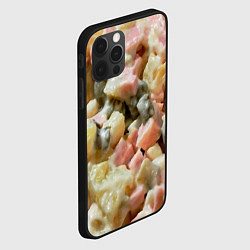 Чехол для iPhone 12 Pro Салат оливье, цвет: 3D-черный — фото 2