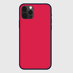 Чехол для iPhone 12 Pro Viva magenta pantone textile cotton, цвет: 3D-черный