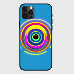 Чехол для iPhone 12 Pro Гипнотические окружности, цвет: 3D-черный