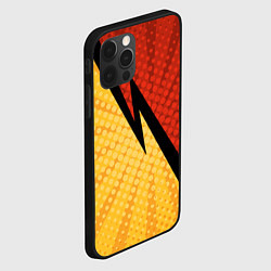 Чехол для iPhone 12 Pro Желтая красная молния, цвет: 3D-черный — фото 2