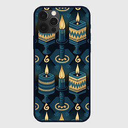 Чехол для iPhone 12 Pro Ханука праздник огней, цвет: 3D-черный