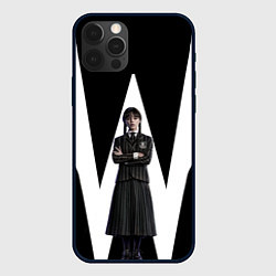 Чехол для iPhone 12 Pro Wednesday - значит W, цвет: 3D-черный