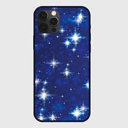 Чехол для iPhone 12 Pro Сияющие и блестящие звезды в ночном небе, цвет: 3D-черный