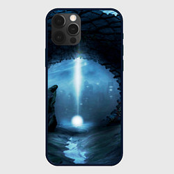 Чехол для iPhone 12 Pro Тёмная арка и свет в космосе, цвет: 3D-черный