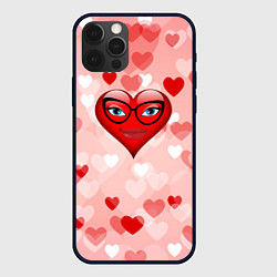 Чехол для iPhone 12 Pro Женское сердце, цвет: 3D-черный
