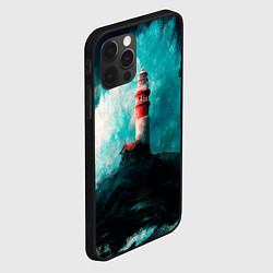 Чехол для iPhone 12 Pro Бушующее море, цвет: 3D-черный — фото 2