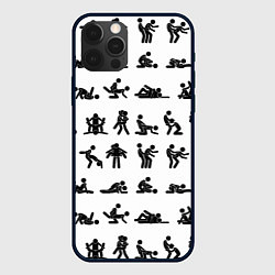 Чехол для iPhone 12 Pro Позы секса из камасутры, цвет: 3D-черный