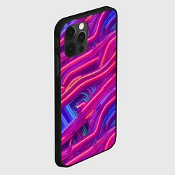 Чехол для iPhone 12 Pro Neon waves, цвет: 3D-черный — фото 2