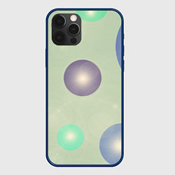 Чехол для iPhone 12 Pro Светящиеся шары, цвет: 3D-тёмно-синий