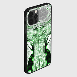 Чехол для iPhone 12 Pro Зеленый узор, цвет: 3D-черный — фото 2