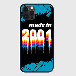 Чехол для iPhone 12 Pro Made in 2001: liquid art, цвет: 3D-черный