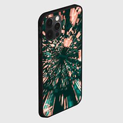 Чехол для iPhone 12 Pro Абстрактные полупрозрачные летящие блоки, цвет: 3D-черный — фото 2