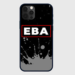 Чехол для iPhone 12 Pro Ева - в красной рамке на темном, цвет: 3D-черный
