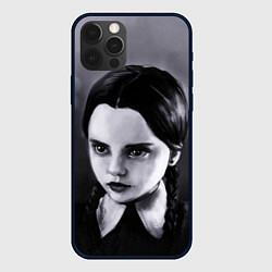 Чехол для iPhone 12 Pro Уэнсдэй портрет, цвет: 3D-черный