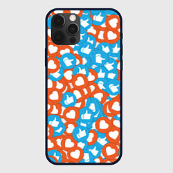 Чехол для iPhone 12 Pro Лайки, цвет: 3D-черный