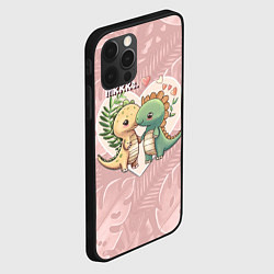 Чехол для iPhone 12 Pro Миссис и Мистр Влюбленные динозавры, цвет: 3D-черный — фото 2