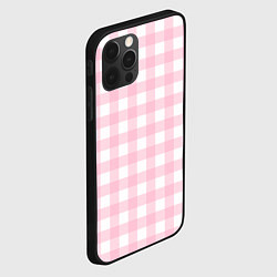 Чехол для iPhone 12 Pro Pink grid, цвет: 3D-черный — фото 2