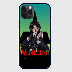 Чехол для iPhone 12 Pro Семейка Аддамс черный замок, цвет: 3D-черный