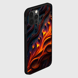 Чехол для iPhone 12 Pro Огненный орнамент с языками пламени, цвет: 3D-черный — фото 2