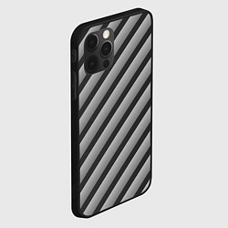 Чехол для iPhone 12 Pro Полоса объемная, цвет: 3D-черный — фото 2