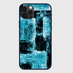 Чехол для iPhone 12 Pro Голубой абстракт, цвет: 3D-черный