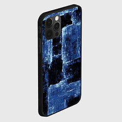Чехол для iPhone 12 Pro Синий абстракт, цвет: 3D-черный — фото 2