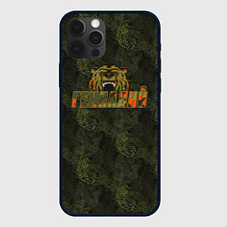 Чехол для iPhone 12 Pro Геннадий камуфляж, цвет: 3D-черный