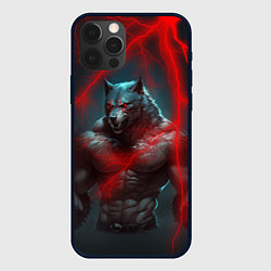 Чехол для iPhone 12 Pro Брутальный оборотень, цвет: 3D-черный