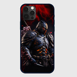 Чехол для iPhone 12 Pro Воин с сакурой, цвет: 3D-черный