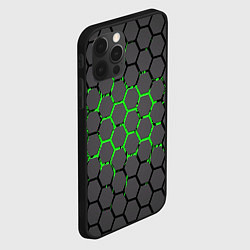 Чехол для iPhone 12 Pro Абстрактыные соты, цвет: 3D-черный — фото 2