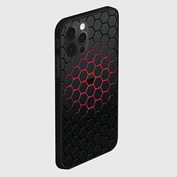 Чехол для iPhone 12 Pro Сталь броня соты, цвет: 3D-черный — фото 2