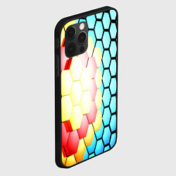 Чехол для iPhone 12 Pro Shape abstract color, цвет: 3D-черный — фото 2