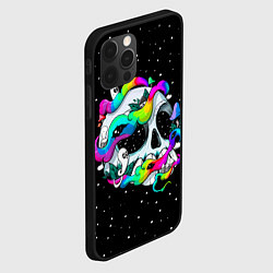 Чехол для iPhone 12 Pro Радужный череп, цвет: 3D-черный — фото 2