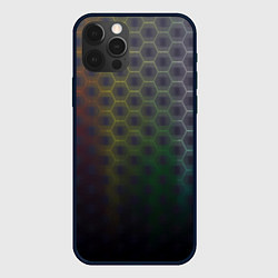 Чехол для iPhone 12 Pro Абстрактные соты размытые, цвет: 3D-черный