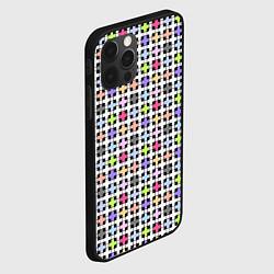Чехол для iPhone 12 Pro Разноцветный геометрический рисунок, цвет: 3D-черный — фото 2