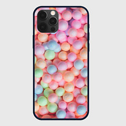 Чехол для iPhone 12 Pro Разноцветные шарики, цвет: 3D-черный