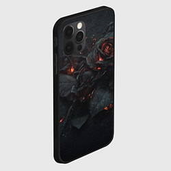 Чехол для iPhone 12 Pro Пепельная роза горит, цвет: 3D-черный — фото 2