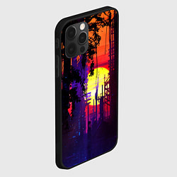 Чехол для iPhone 12 Pro Неоновый закат города, цвет: 3D-черный — фото 2