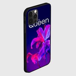 Чехол для iPhone 12 Pro The Queen Королева и цветы, цвет: 3D-черный — фото 2