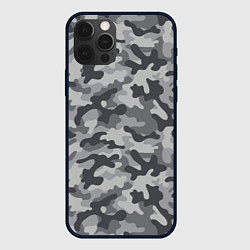 Чехол для iPhone 12 Pro Городской серый камуфляж, цвет: 3D-черный