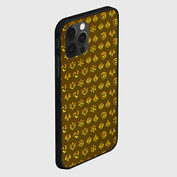Чехол для iPhone 12 Pro Паттерн элементали под гео, цвет: 3D-черный — фото 2