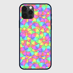 Чехол для iPhone 12 Pro Круг спектр, цвет: 3D-черный