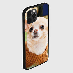 Чехол для iPhone 12 Pro Праздничный чихуахуа, цвет: 3D-черный — фото 2