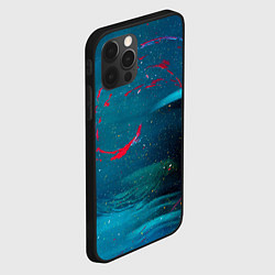 Чехол для iPhone 12 Pro Абстрактные туман и розовые краски, цвет: 3D-черный — фото 2